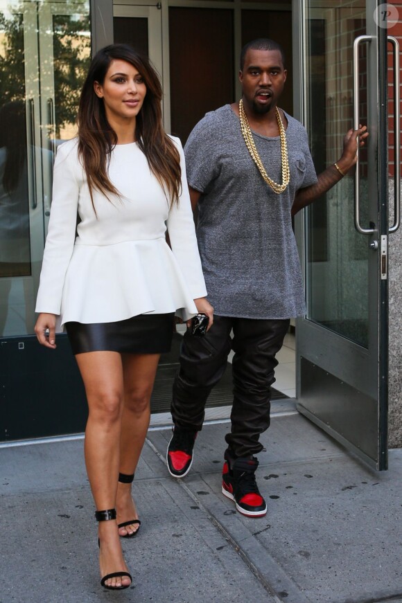 Kim Kardashian et Kanye West, à New York le 1er septembre 2012