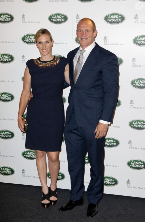 Zara Phillips et son mari Mike Tindall lors de la soirée organisée par Range Rover au National Ballet School de Richmond Park à Londres le 6 septembre 2012