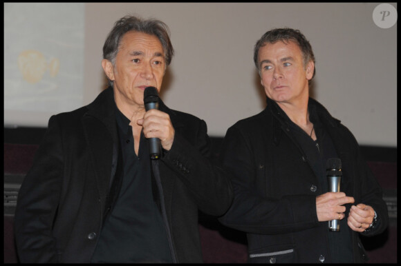 Richard Berry et Franck Dubosc lors de l'avant-première du film Le Marquis en 2011