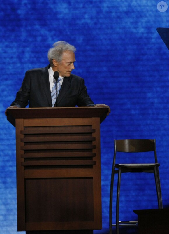 Clint Eastwood à Tampa le 30 août 2012 lors de son discours à la convention républicaine