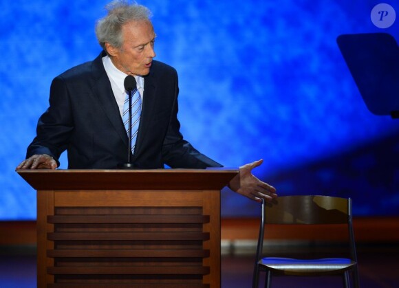 Clint Eastwood à Tampa le 30 août 2012 lors de son discours à la convention républicaine