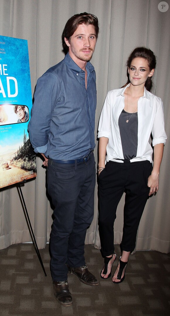Garrett Hedlund et Kristen Stewart lors d'une projection privée de Sur la route à New York le 10 septembre 2012