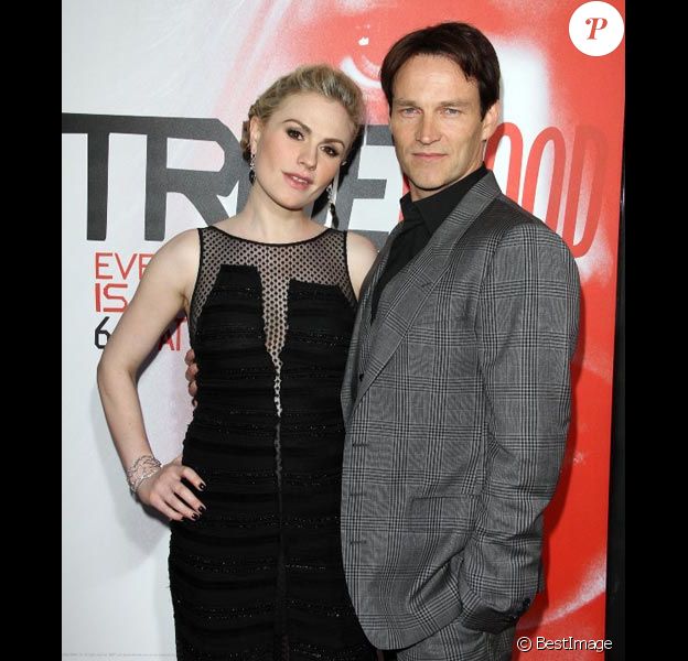 Anna Paquin et Stephen Moyer en mai 2012 à Los Angeles lors de la présentation de la cinquième saison de True Blood