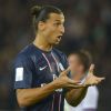 Zlatan Ibrahimovic lors du match entre le PSG et Toulouse au Parc des Princes à Paris le 14 septembre 2012