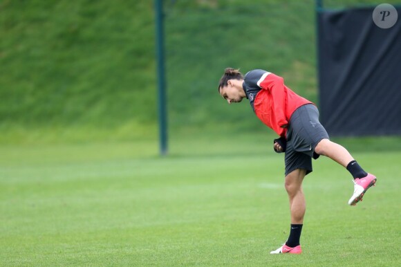 Zlatan Ibrahimovic à l'entraînement au Camp des Loges le 17 septembre 2012 à Saint Germain-en-Laye