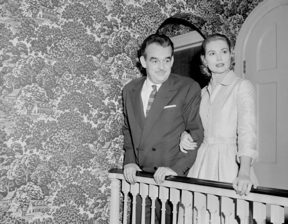 Le prince Rainier III de Monaco et Grace Kelly à Philadelphie le 6 janvier 1956.