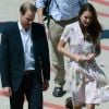 Kate Middleton et le prince William sur le tarmac de l'aéroport de Brisbane, où ils ont fait une escale de deux heures le 19 septembre 2012, en provenance de Tuvalu, avant d'embarquer pour l'Angleterre.