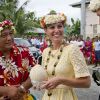 Le duc et la duchesse de Cambridge en visite officielle à Tuvalu le 18 septembre 2012.