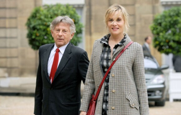 Le réalisateur Roman Polanski et sa femme Emmanuelle Seigner à l'Elysée en 2007