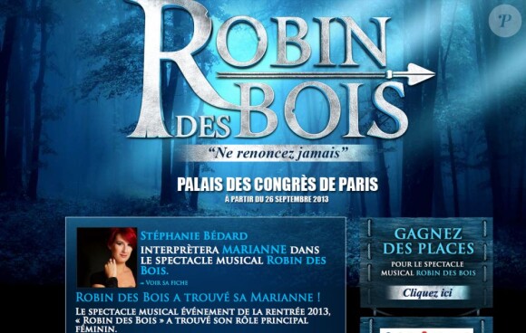 Stéphanie Bédard, révélée en France par le télé-crochet de TF1 The Voice, sera Marianne dans la production musicale Robin des Bois attendue en septembre 2013.
