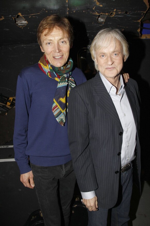 Dave et son compagnon Patrick Loiseau à Paris, le 22 février 2012.