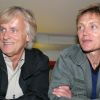 Dave et son compagnon Patrick Loiseau à Paris, le 14 octobre 2004.