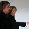 Charlotte Rampling et Jean-Michel Jarre : l'actrice et le musicien réunis pour le vernissage de l'exposition Charlotte Rampling, albums secrets à la Maison de la photographie de Lille, le 20 septembre 2012.