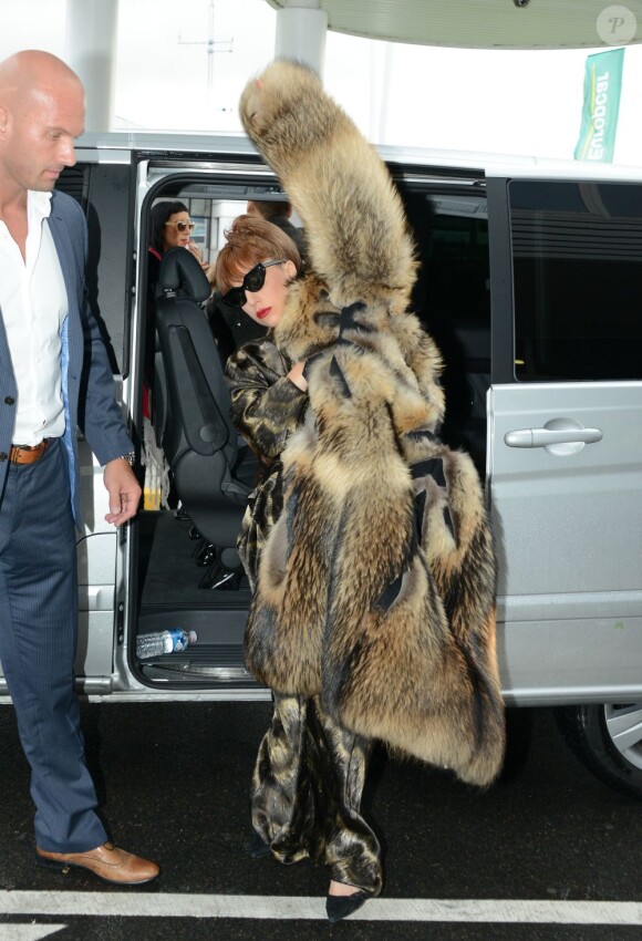 Lady Gaga arrive au Bourget le 24 septembre 2012