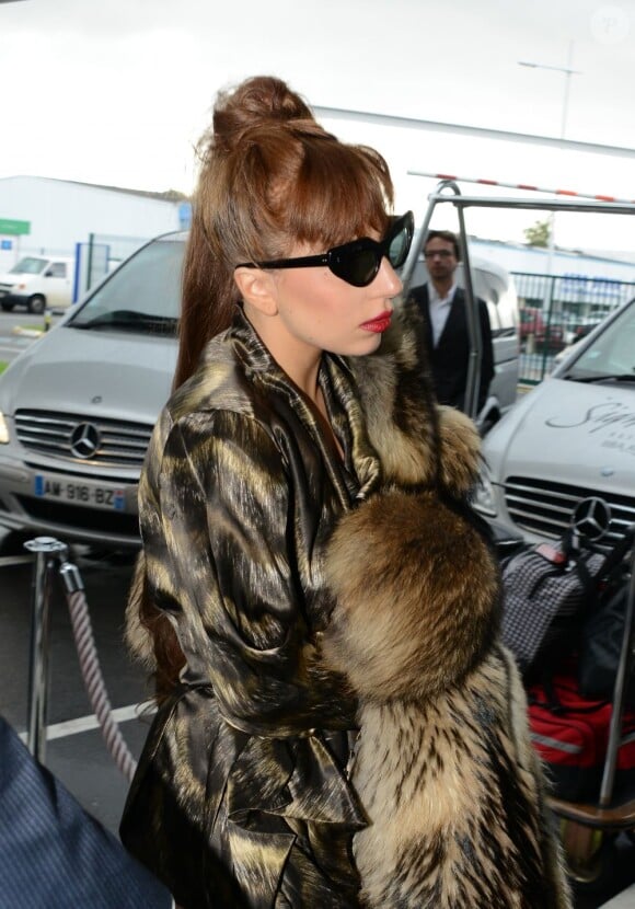 Lady Gaga arrive au Bourget le 24 septembre 2012