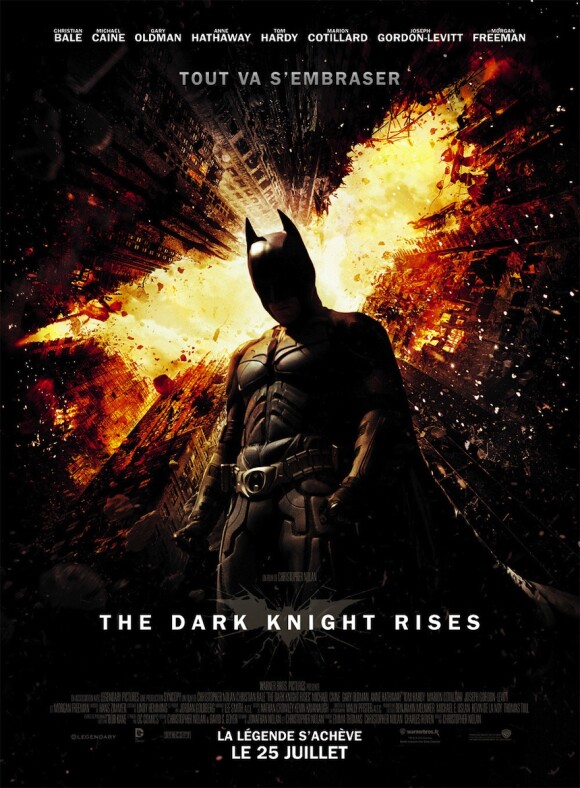 L'affiche du film The Dark Knight Rises, sorti le 25 juillet 2012.
