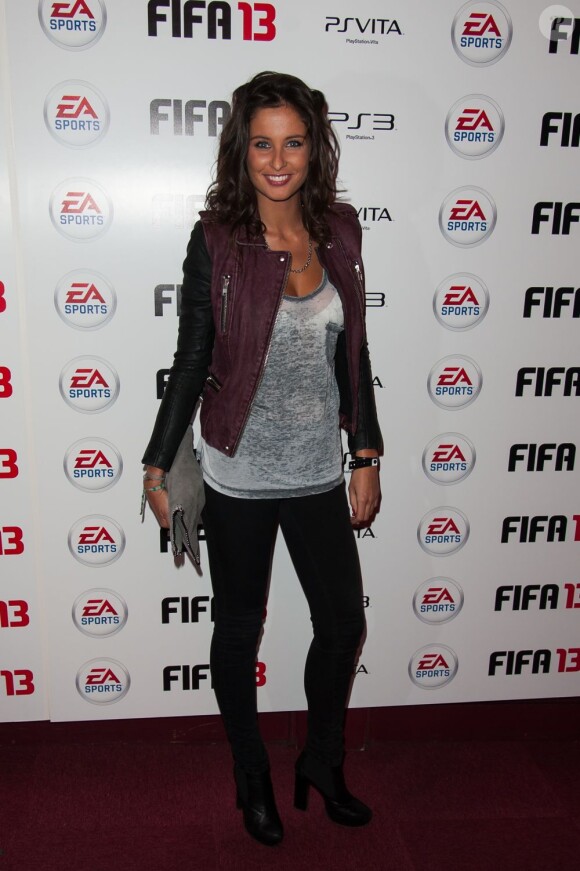 Malika Ménard lors de la soirée de lancement FIFA 13, le 25 septembre 2012 à l'Olympia de Paris.