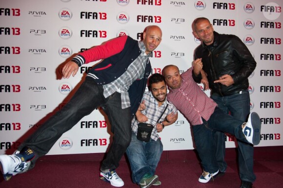 Les Kaïra lors de la soirée de lancement FIFA 13, le 25 septembre 2012 à l'Olympia de Paris.