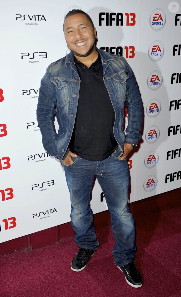 Kamel de Secret Story. Soirée de lancement FIFA 13, le 25 septembre 2012 à l'Olympia de Paris.