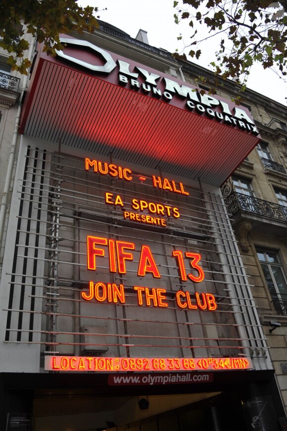 Soirée de lancement FIFA 13, le 25 septembre 2012 à l'Olympia de Paris.