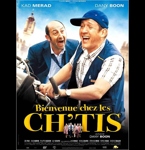 Dany Boon et Kad Merad dans Bienvenue chez les Ch'tis (2008).