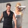 Pamela Anderson et Tristan MacManus se rendent aux répétitions de Dancing with the stars, le mardi 25 septembre 2012.