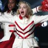 Madonna sur la scène MDNA Tour à New York, le 6 septembre 2012.