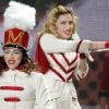 Madonna sur la scène MDNA Tour à New York, le 6 septembre 2012.
