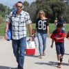 Heidi Klum en famille et jamais très loin de son nouvel homme... Los Angeles le 29 septembre 2012