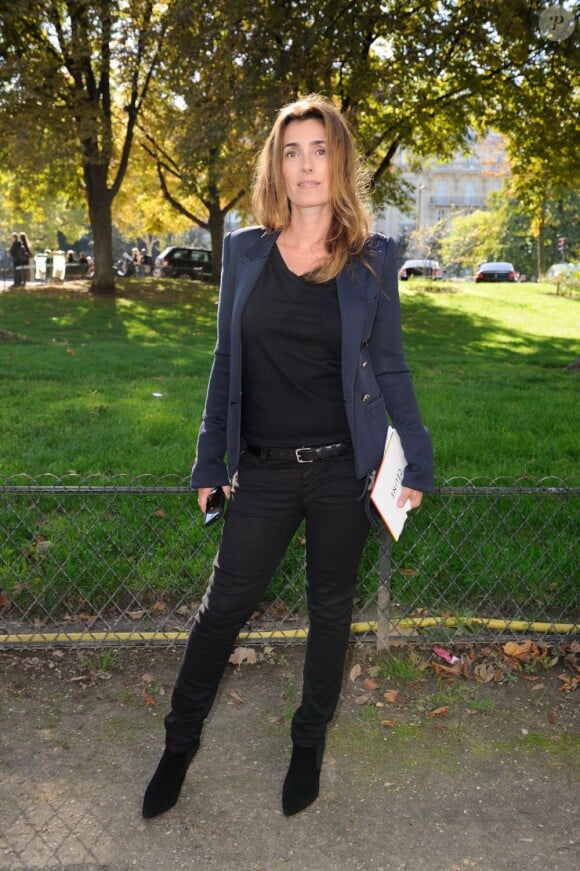 Mademoiselle Agnès arrive au défilé Céline printemps-été 2013. Paris, le 30 septembre 2012.