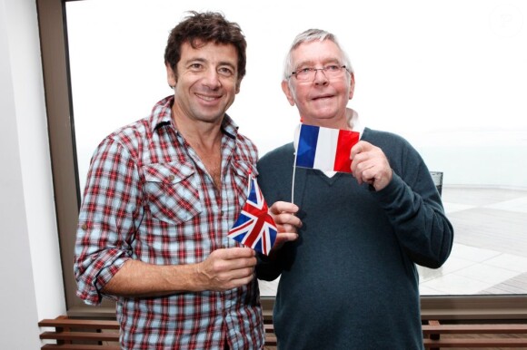 Patrick Bruel et Sir Tom Courtenay au Festival du Film Britannique de Dinard, le 6 octobre 2012.