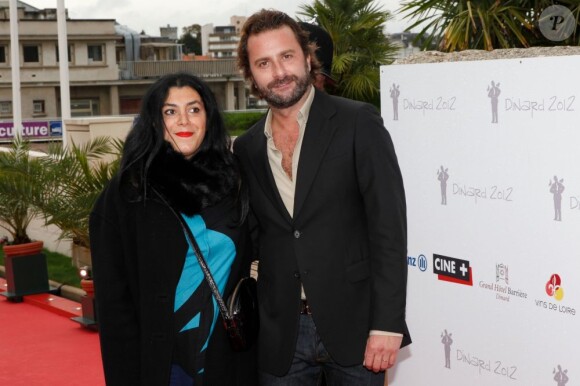 Marjane Satrapi et Cyril Colbeau Justin au Festival du Film Britannique de Dinard, le 6 octobre 2012.