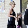 Heidi Klum dépose sa fille Leni à son cours de gym à Los Angeles le 7 octobre 2012.