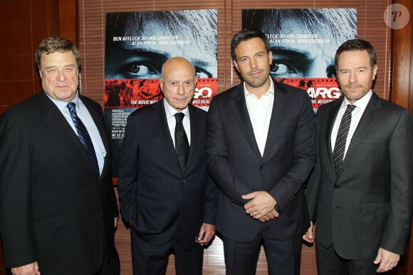 John Goodman, Alan Arkin, Ben Affleck, Bryan Cranston lors de l'avant-première à New York du film Argo le 9 octobre 2012