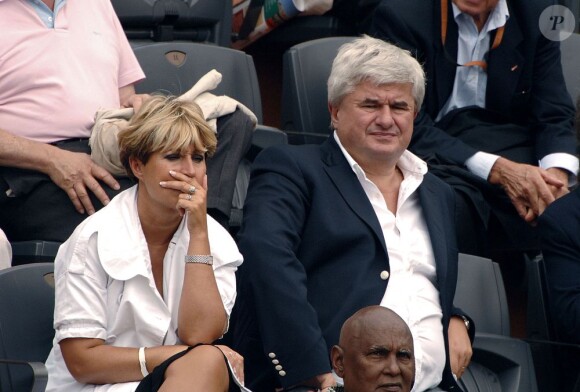 Eric Raoult et sa femme à Roland-Garros, le 31 mai 2008.