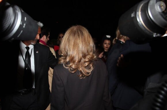 Valérie Trierweiler au défilé Saint Laurent Paris, à le 1er octobre 2012.