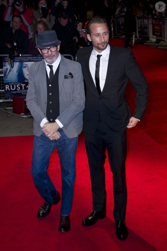Jacques Audiard et Matthias Schoenaerts lors de la présentation du film De rouille et d'os pour le BFI London Film Festival le 13 octobre 2012