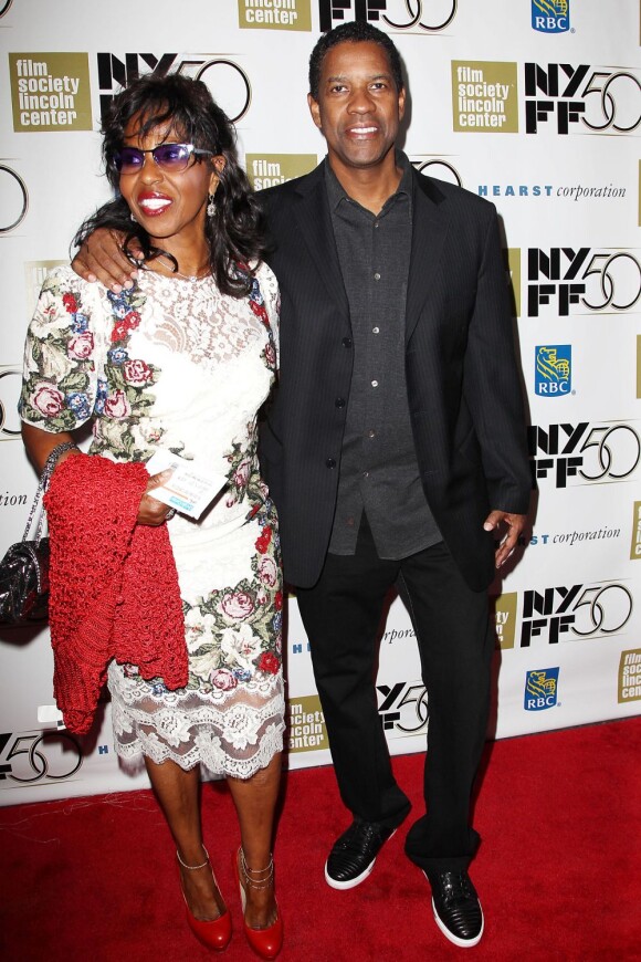 Pauletta Washington et Denzel Washington à la soirée de clôture du 50ème Festival du film de New York, le 14 octobre 2012.