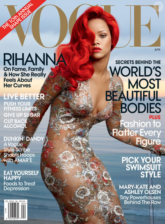Rihanna, photographiée par Annie Leibovitz pour le numéro d'avril 2011 du Vogue.