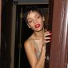Rihanna se rend en studio d'enregistrement après avoir fait la fête au Greystone Manor. Los Angeles, le 14 octobre 2012.