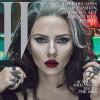 Scarlett Johansson photographiée par Steven Klein, porte un body et une robe Dolce & Gabbana en couverture du magazine W de novembre 2012.