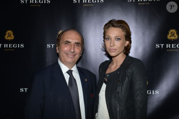 Bernard de Villèle et Laura Smet présents pour l'inauguration du St. Regis Mauritius, le 15 octobre 2012 à Paris.