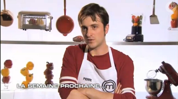 Pierre dans la bande-annonce de Masterchef 2012 sur TF1 le jeudi 18 octobre 2012