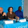Le rappeur Oxmo Puccino nommé Ambassadeur de l'UNICEF France lors d'une conférence de presse, le 18 octobre 2012 à Paris.