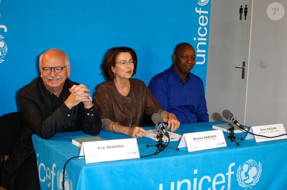 Le rappeur Oxmo Puccino nommé Ambassadeur de l'UNICEF France lors d'une conférence de presse, le 18 octobre 2012 à Paris.