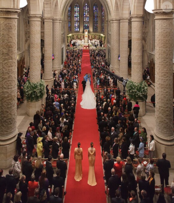 Mariage religieux du prince Guillaume, grand-duc héritier du Luxembourg, et Stéphanie de Lannoy, en la cathédrale Notre-Dame, le 20 octobre 2012.