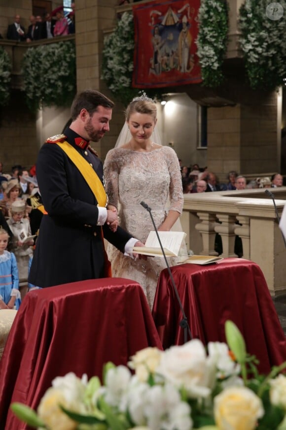 Mariage religieux du prince Guillaume, grand-duc héritier du Luxembourg, et Stéphanie de Lannoy, en la cathédrale Notre-Dame, le 20 octobre 2012.