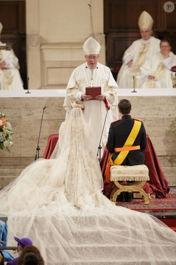 Mariage religieux du prince Guillaume, grand-duc héritier du Luxembourg, et Stéphanie de Lannoy, en la cathédrale Notre-Dame, le 20 octobre 2012.
