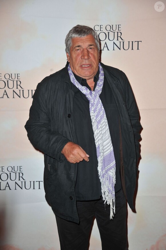 L'acteur Jean-Pierre Castaldi à la première de Ce que le jour doit à la nuit à Paris, le 3 septembre 2012.