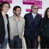 Baptiste Lecaplain, Manu Payet, Hervé Mimran et Géraldine Nakache lors de la remise du Grand prix Cinéma Elle aux Galeries nationales du Grand Palais à Paris le 22 Octobre 2012